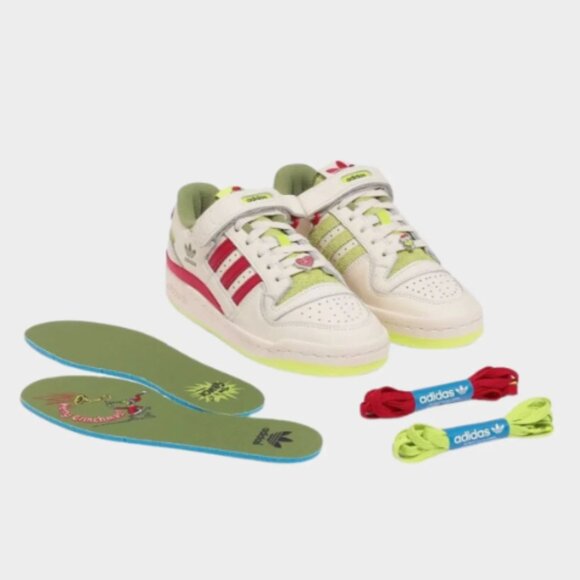 NEW Adidas Forum Low J "The Grinch" Kids Sneakers SZ 4.5-6.5 "FAST SHIP" - Picture 1 of 10